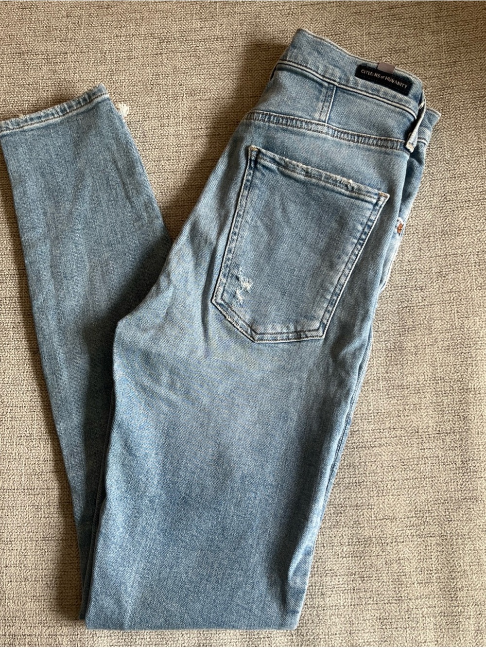 Citizens of Humanity High Rise Skinny Jeans Size 25 light blue wash